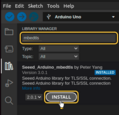 Put into library search field "mbedtls" and install the library - "Seeed_Arduino_mbedtls by Peter Yang"