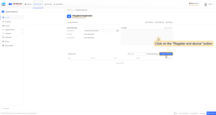 Click on the Register end device button.