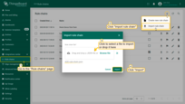 Navigate to the "Rule chains" page and click on the "+" button in the upper right corner of the screen and then choose "Import rule chain" option. The toolbar import popup window will appear. Upload a JSON file and click on the "Import" button;