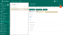 Your device has been created. Open its details and copy auto-generated <b>access token</b> by clicking on the "Copy access token" button.