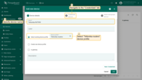 Input device name. For example, “Teltonika RUT955”. Select created device profile from the step above, in our case "Teltonika routers";