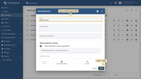 Enter a title for the new dashboard, e.g., "Edge Vehicle". Click on the "Add" button to create the dashboard.
