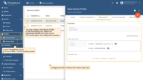 Log in to the Klyff Cloud and go to the Profiles > Device profiles section to create or modify the Device profile. Select the appropriate Default rule chain. Then, configure the Alarm Rule.