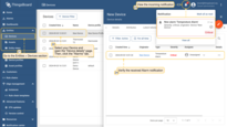 To verify the received Alarm notification, go to the Entities > Devices section, open the "Device details" page and select the “Alarm” tab. You also can view the incoming Alarm notification in the Notification center.