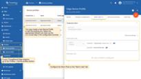 Log in to the Klyff Edge and go to the Profiles > Device profiles section to create or edit the Device profile. Select the appropriate Default rule chain. Set the Alarm Rule.