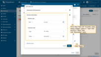 Fill in "Key" field with "humidity" value, select "Integer" option in "Type" field and fill in "Value" field with "${humidity}" value. Click "Apply" button;