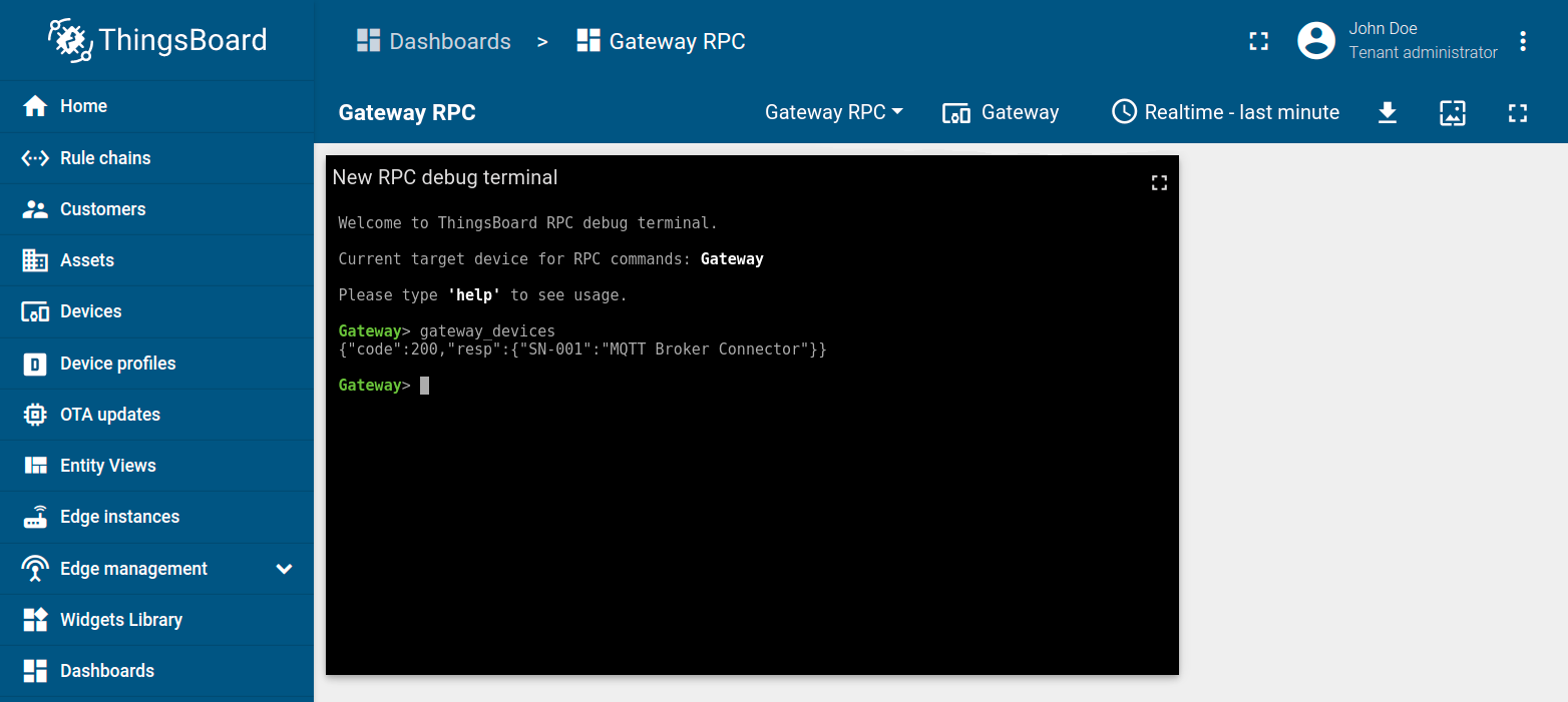 Gateway RPC devices method