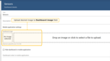 Upload desired image to <b>Dashboard image</b> field