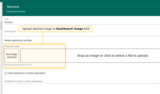 Upload desired image to <b>Dashboard image</b> field