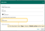 In the drop-down menu <b>Type</b>, choose a <i>Mobile action</i> action type