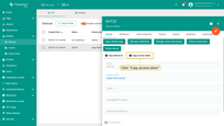 Click on the <b>Copy access token</b>. Token will be copied to your clipboard. Save it to a safe place.