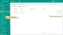 Log in to your Klyff Edge instance and go to the “Dashboards” section. Then, click the "Dashboard details" button.