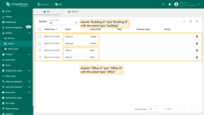 Similarly, add the asset "Building B". Also, add the assets "Office A" and "Office B" with the asset type "office".