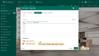 Turn off the "Enable data export" option in the "Card buttons" section, and click "Add" to complete adding the Image Map widget;