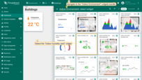 Navigate to the "Indoor Environment" widgets bundle and select the "Indoor humidity card" widget;