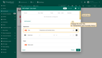 Change the chart title to "Temperature and Humidity history";