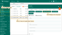 Open "Devices" page. Click on "SD-001" (Indoor Air Quality Sensor) device to open its details. Now, click "Manage owner and groups" button;