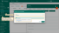 In the "Owner" row, select "Customer A" from the drop-down list. Now, create a new device group. In the "Groups" row, input the desired group name, for example "Office A sensors". Then, click "Create a new one!";