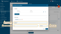 An alarm will be created if the duration of exceeding the threshold value exceeds the specified value.