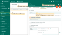 In the alarm rule settings of the device profile, tick "Propagate alarm to related entities".