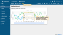 To copy a widget by reference, right-click on the widget and select "Copy reference" (Ctrl+R);
