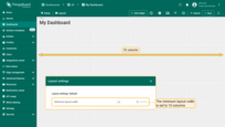 With these settings, the minimum layout width is set to 10 columns.