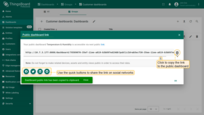 In the pop-up window, click "Copy public link" icon. You can now share the dashboard using this link, for example, by sending it via email. Or you can use the quick buttons to share the link on social networks.