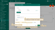 Step 4. Select a value: current device, current customer or current tenant. And specify the attribute from which the alarm threshold value will be taken. You may optionally check "Inherit from owner". Inheritance allows to take the threshold value from customer if it is not set on the device level. If the attribute value is not set on both device and customer levels, rule will take the value from the tenant attributes;