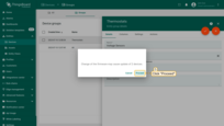 Confirm firmware change for devices in this group;