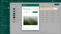 Enter a new name and click the "Save" icon to change the image name;