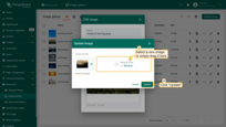 Select a new image or simply drag it here and click the "Update" button;