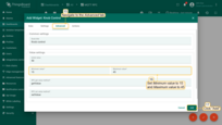 Go to Advanced tab and set Minimum value to 15 and Maximum value to 45. Leave the rest by default. Click Add to create widget;