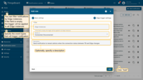 The trigger filter allows you to filter notifications by Edge instances. You may also select the event types that will trigger notification: connected, disconnected. Click "Add".;