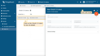 Click on the OAuth 2.0 client to view its details. Switch to editing mode by clicking the large orange button;