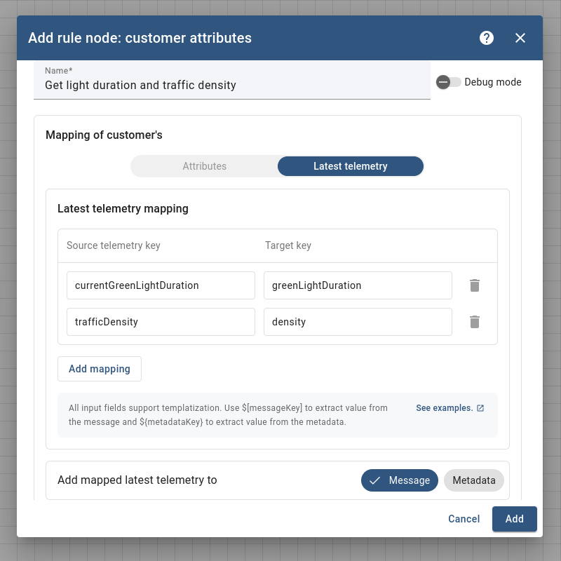 Configuration usage example image