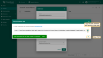 If you selected the option "Show activation link", copy the link address and send it to the user. Click "OK";