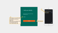 While login, on the first step the user enters the email and password. Afterward, user should enter the security code from the authenticator app.