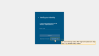 While regular login process, after email and password step click “Try another way” button;