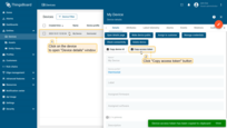 To copy the device credentials, click on the “Copy Access Token” or “Copy MQTT Credentials” button (depending on your choice of device credentials type).