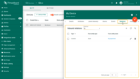 This tab displays the relationships of this device with other devices, dashboards, assets, and other entities in the Klyff system.