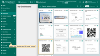 Select the "Mobile app QR code" widget;