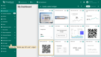 Select the "Mobile app QR code" widget;