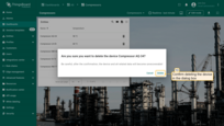 Confirm deleting the device in the dialog box;