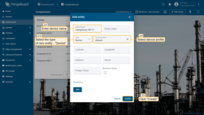 In the "Add entity" window that opens, select the type of new entity - "Device" and enter its name. Enter the required data and click "Create";