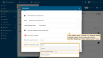To open the state in a separate dialog, select the "Open in separate dialog" option in the "Dashboard state display option" field in the action settings;