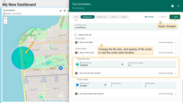 Change the color of the circle or adjust the opacity of the circle to suit your specific needs. Additionally, you have the option to specify a circle color function, allowing the color to dynamically change the color based on certain conditions.