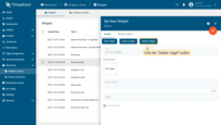 Click the "Delete widget" button;