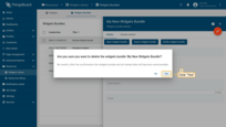 Confirm deleting the widgets bundle in the dialog box.