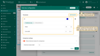 Click the "Add Threshold" button, then enter your preferred threshold value and set the color and line width.
